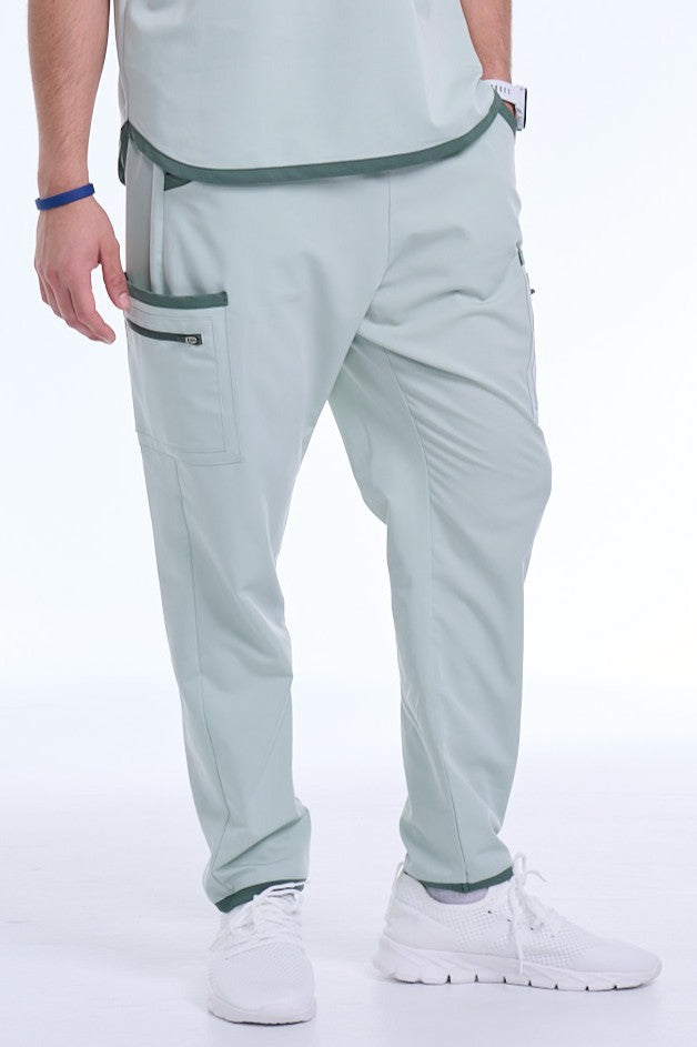 Men's Sea Green Straight Scrub Pants