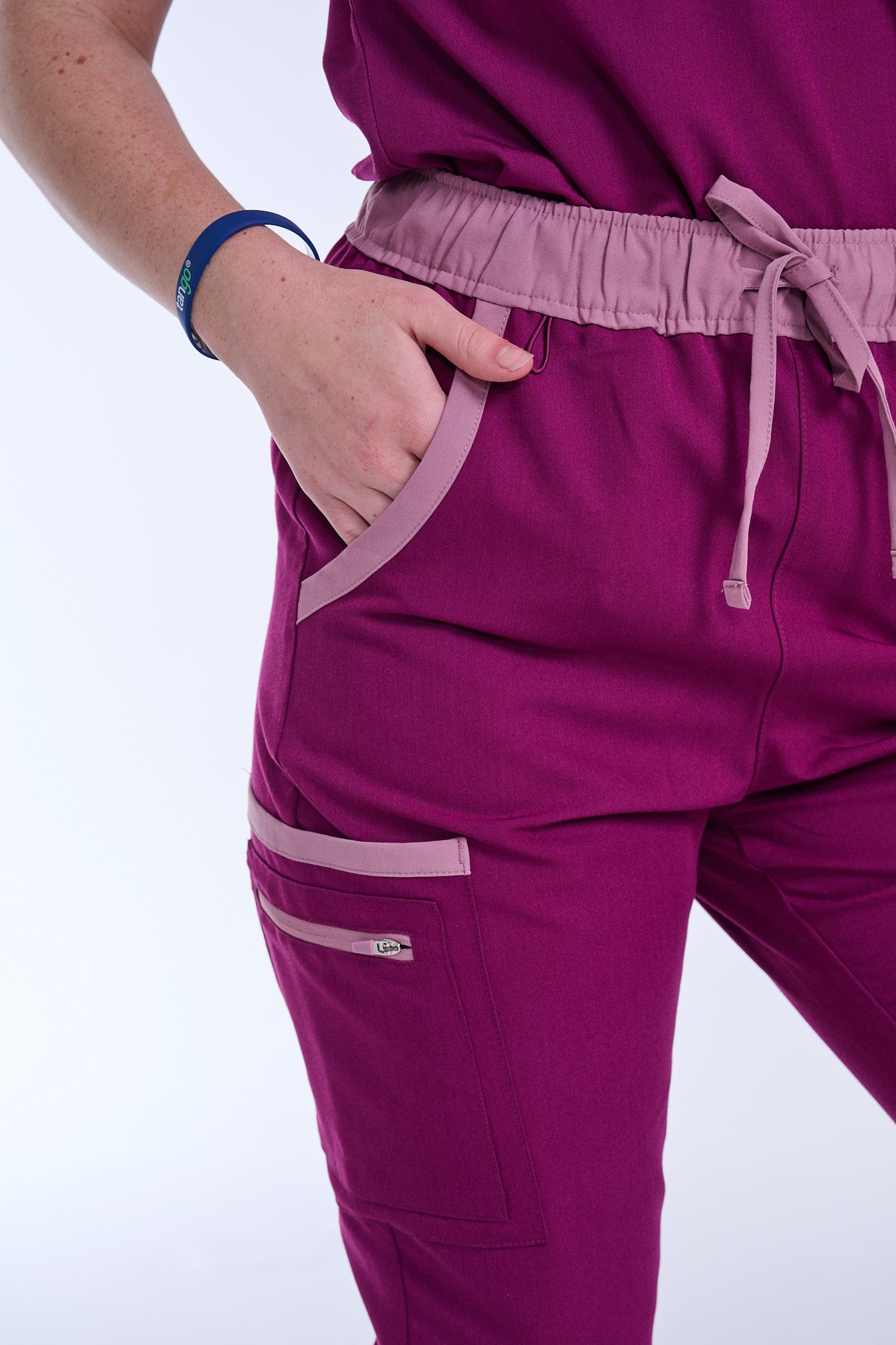 Women's Raspberry Pink / Mauve Straight Scrub Pants
