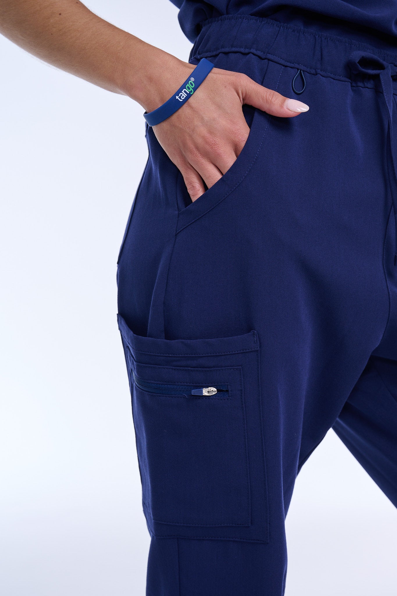 Women's Navy Blue Straight Scrub Pants