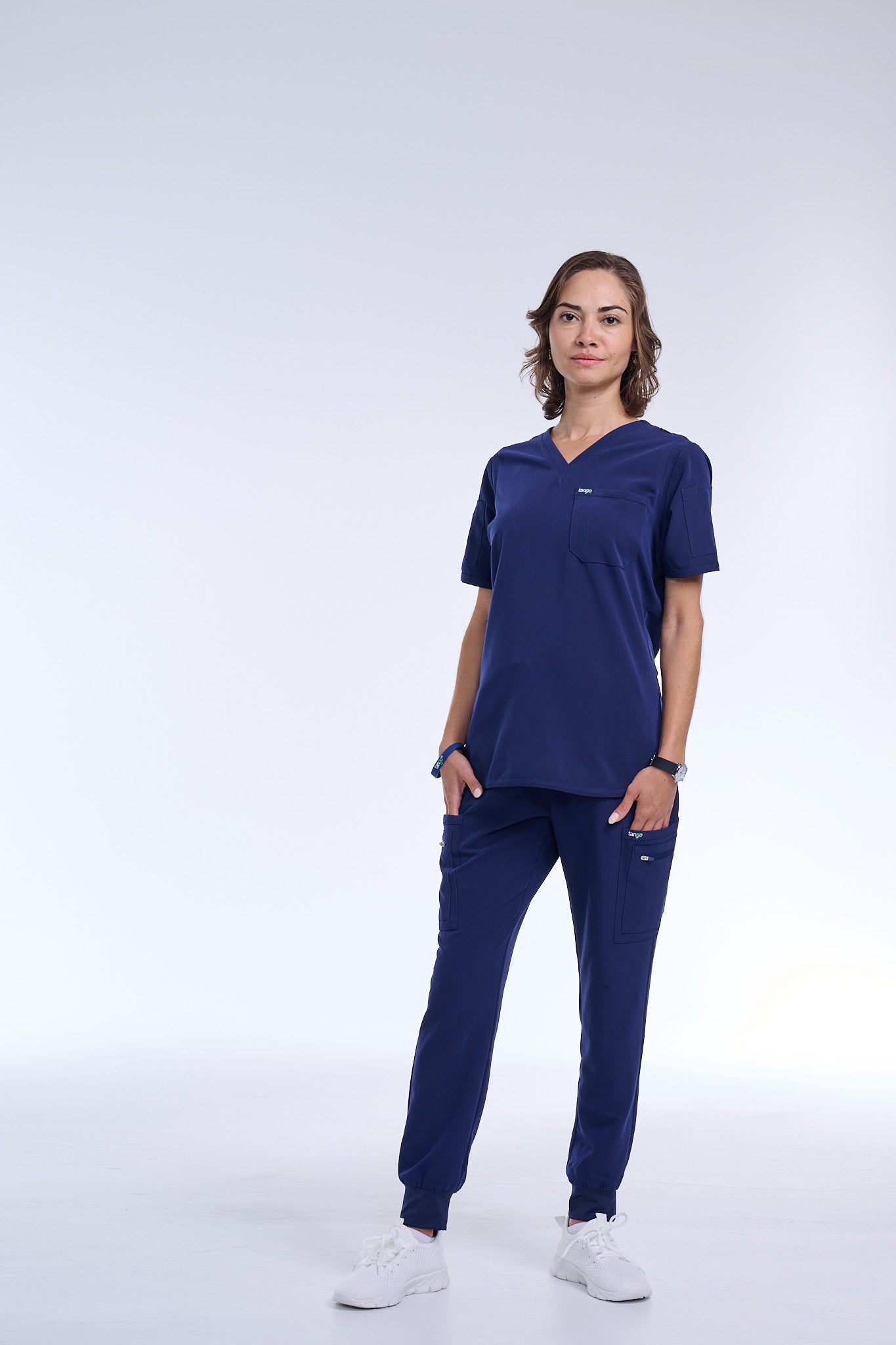 Women's Navy Blue Jogger Scrub Pants