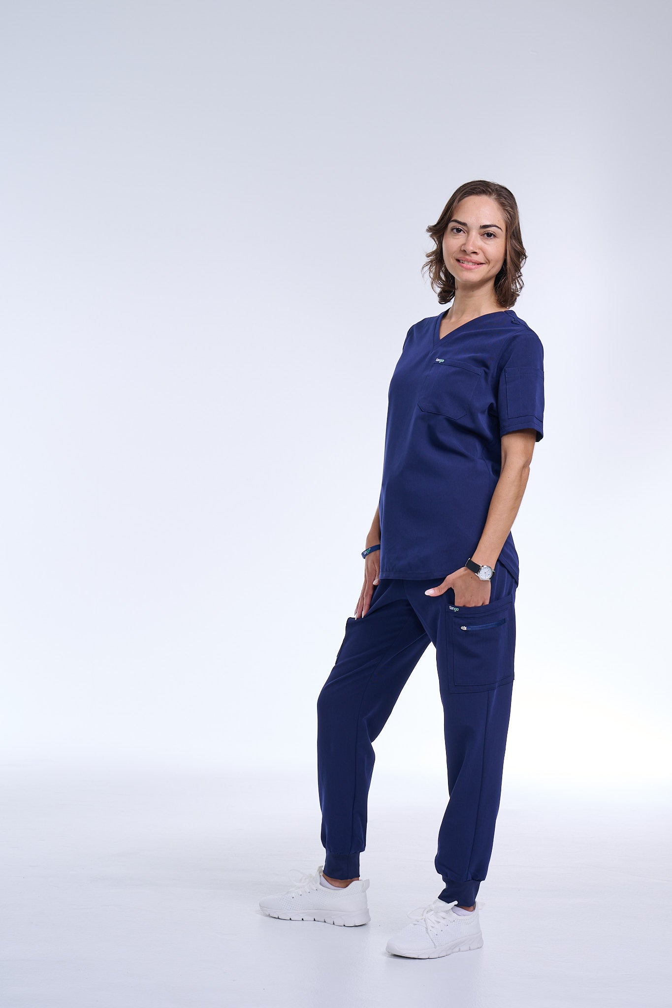 Women's Navy Blue Jogger Scrub Pants