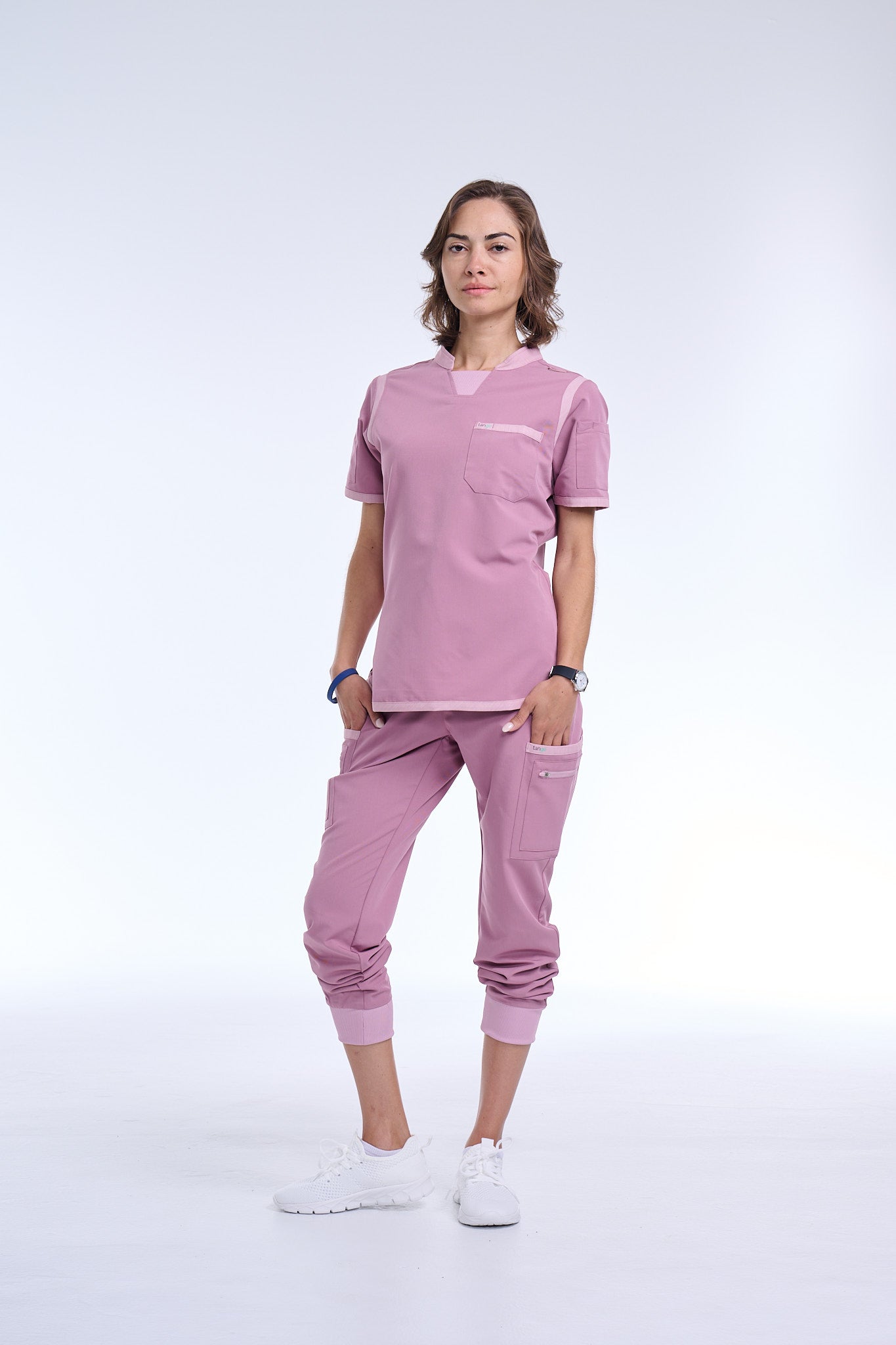 Women's Rose Pink / Mauve Jogger Scrub Pants