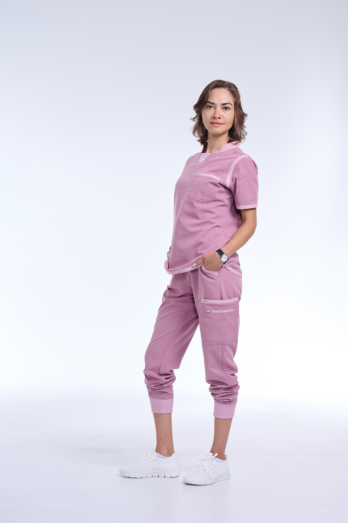Women's Rose Pink / Mauve Jogger Scrub Pants