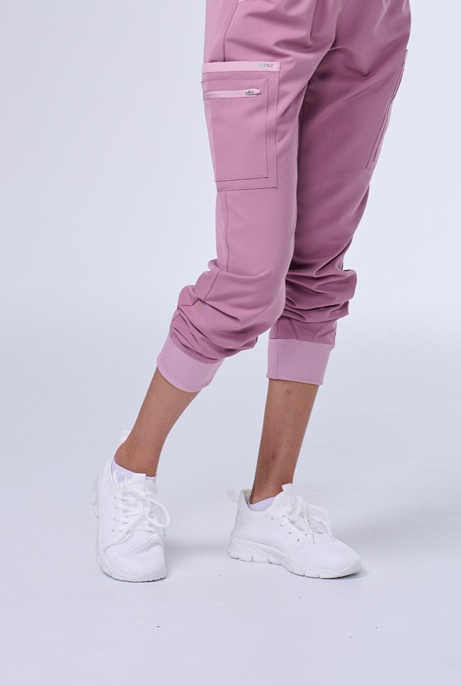 Women's Rose Pink / Mauve Jogger Scrub Pants