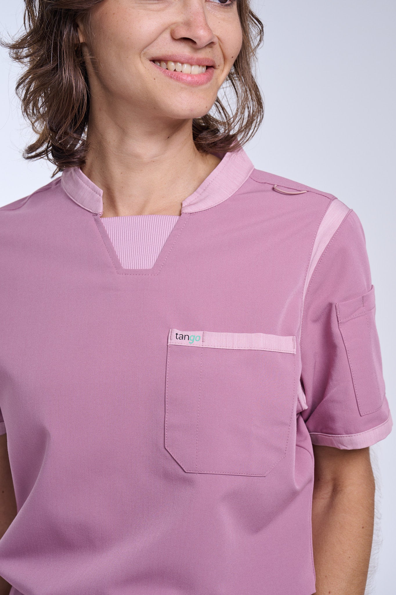 Women's Rose Pink / Mauve C-Collar Scrub Top