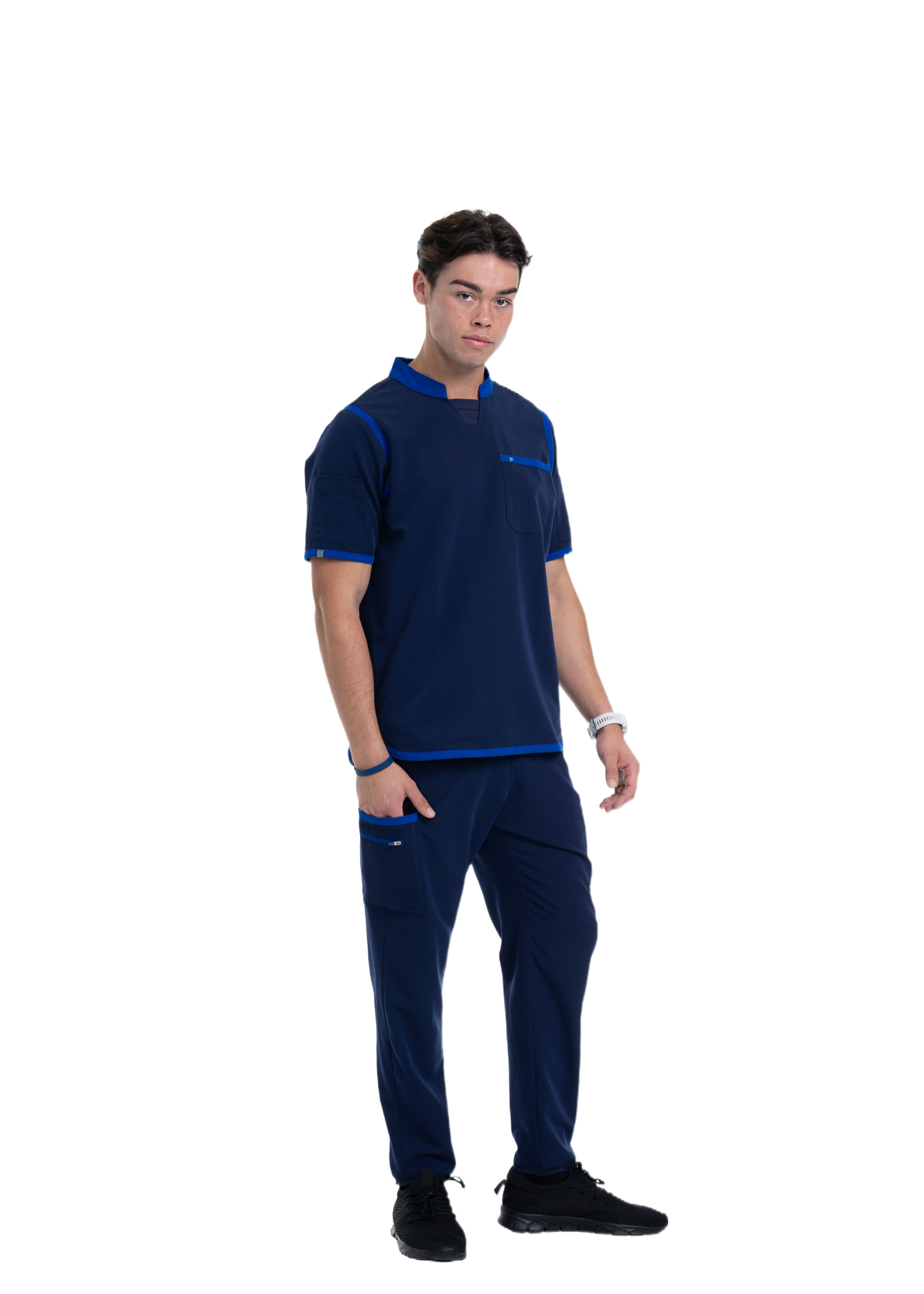 Men's Navy / Royal Blue Straight Leg Scrub Pants