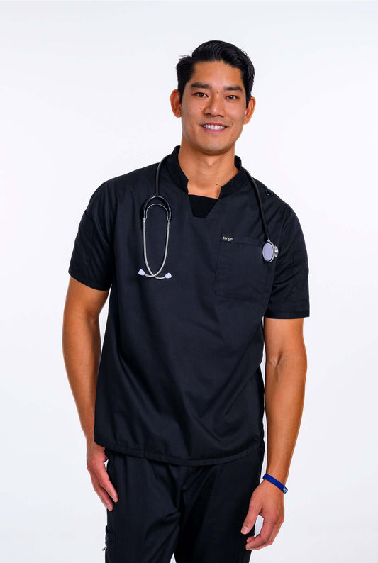 Jet Black Scrub Top