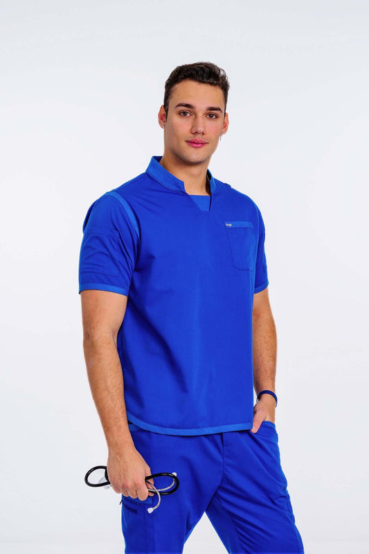 NavyRoyal Blue Scrub Top