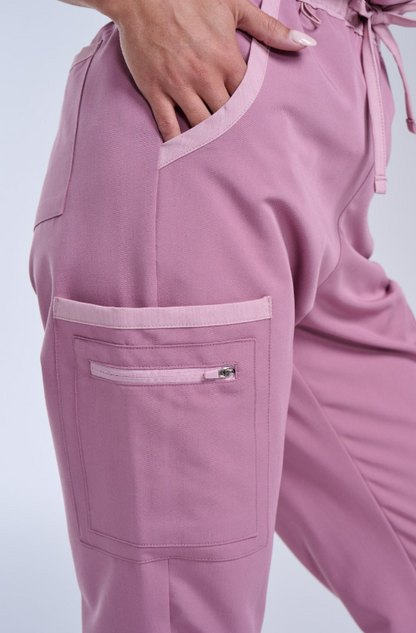 Women's Rose Pink / Mauve Straight Leg Scrub Pants