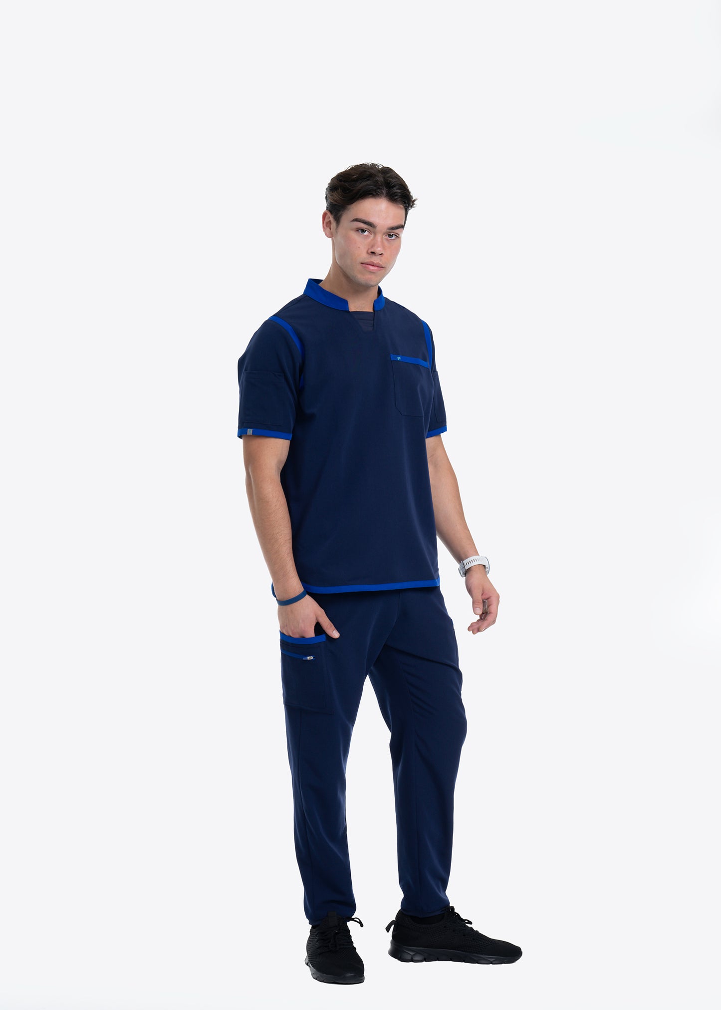 Men's Navy / Royal Blue Straight Scrub Pants