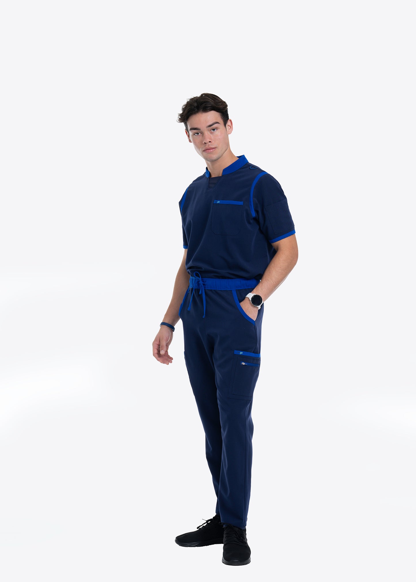 Men's Navy / Royal Blue Straight Scrub Pants