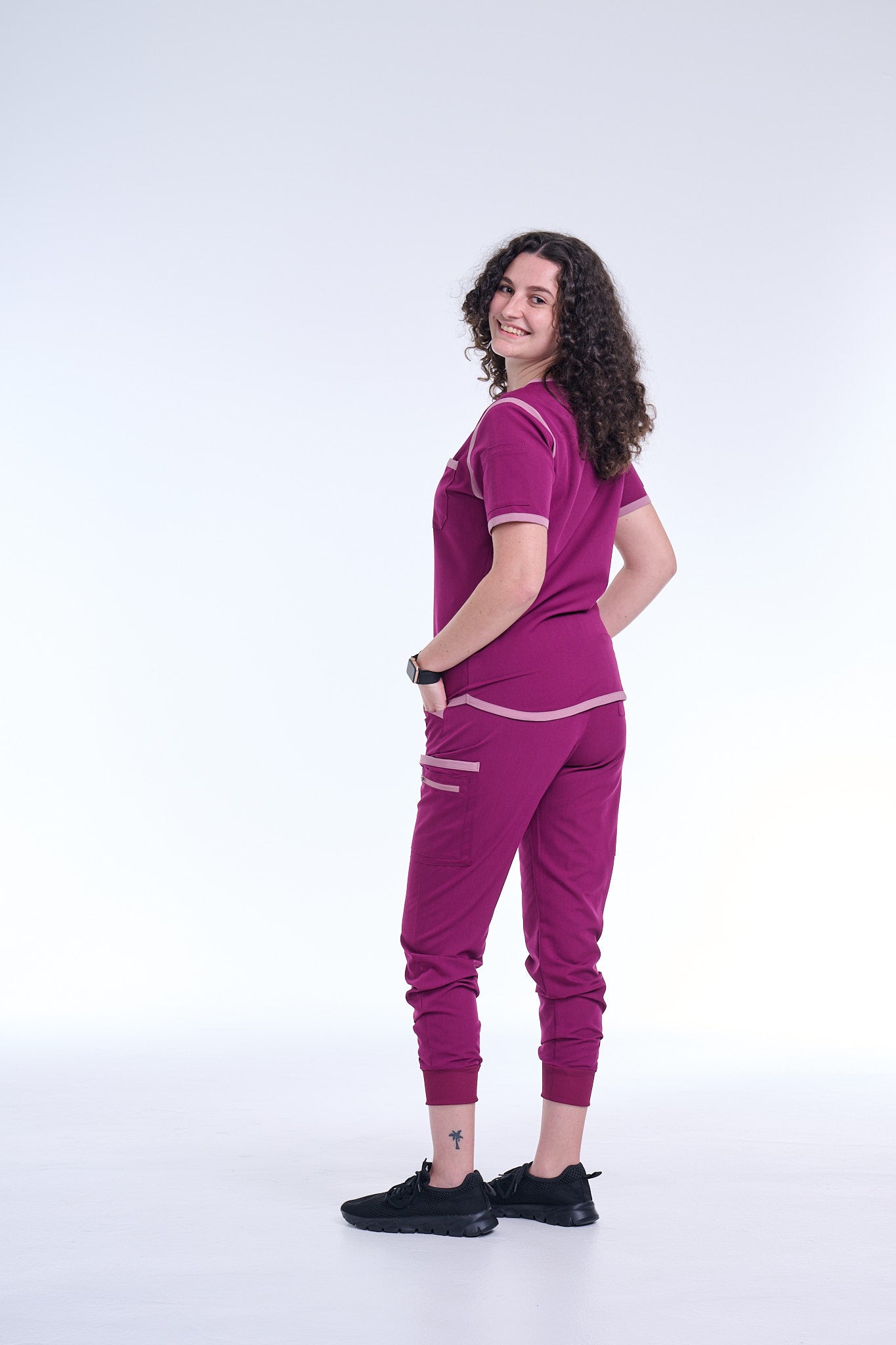 Women's Raspberry Pink / Mauve Jogger Scrub Pants