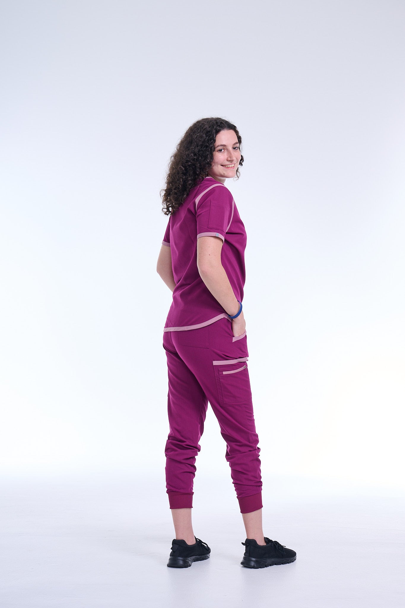 Women's Raspberry Pink / Mauve Jogger Scrub Pants