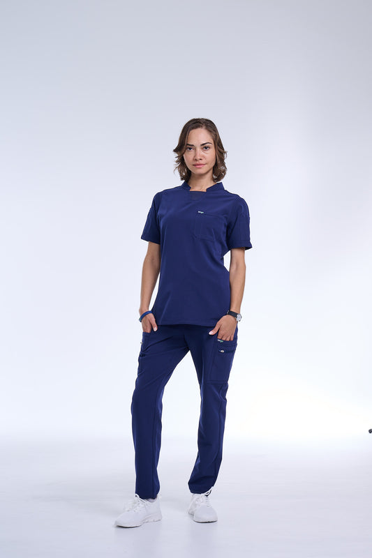 Women's Royal Blue Straight Scrub Pants