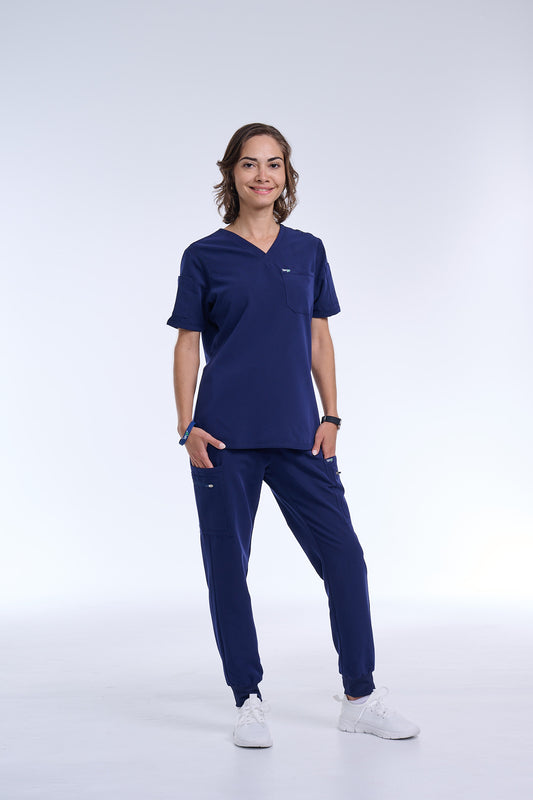 Women's Royal Blue Jogger Scrub Pants