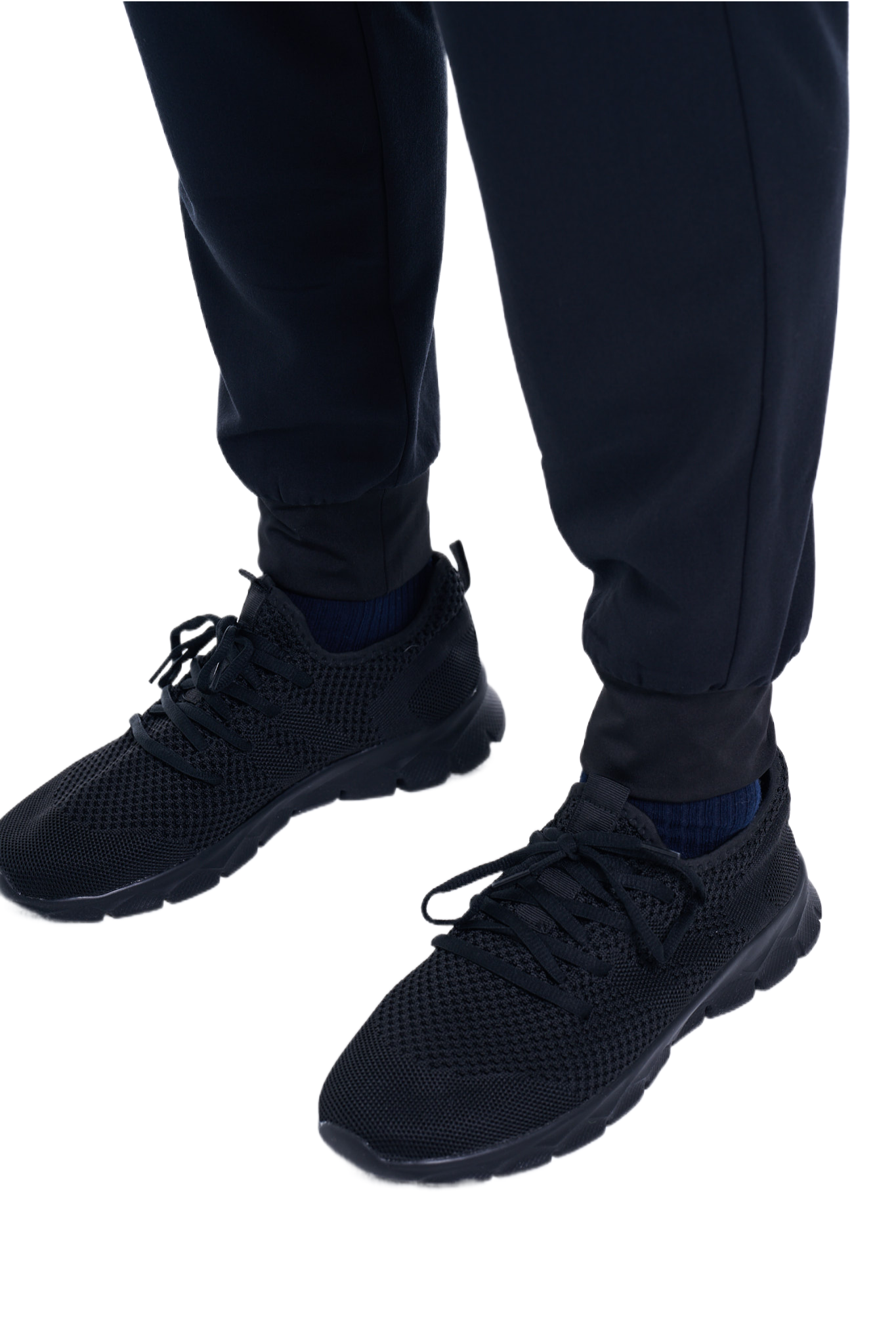 Men's Jet Black Jogger Scrub Pants