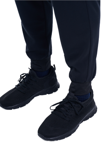 Men's Jet Black Jogger Scrub Pants