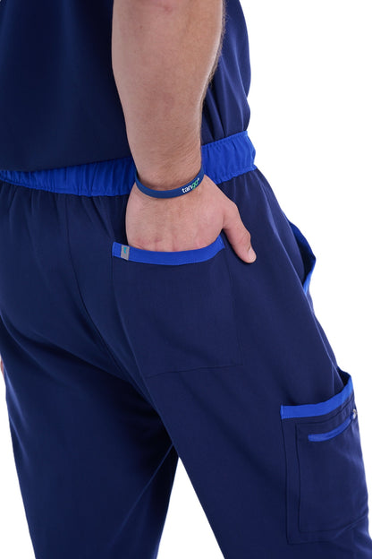 Men's Navy / Royal Blue Jogger Scrub Pants