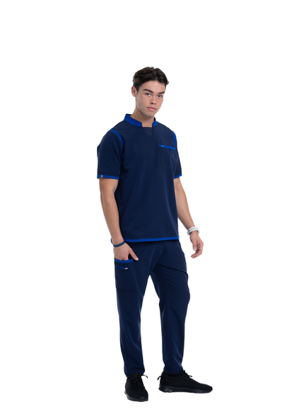 Men's Navy / Royal Blue Straight Leg Scrub Pants