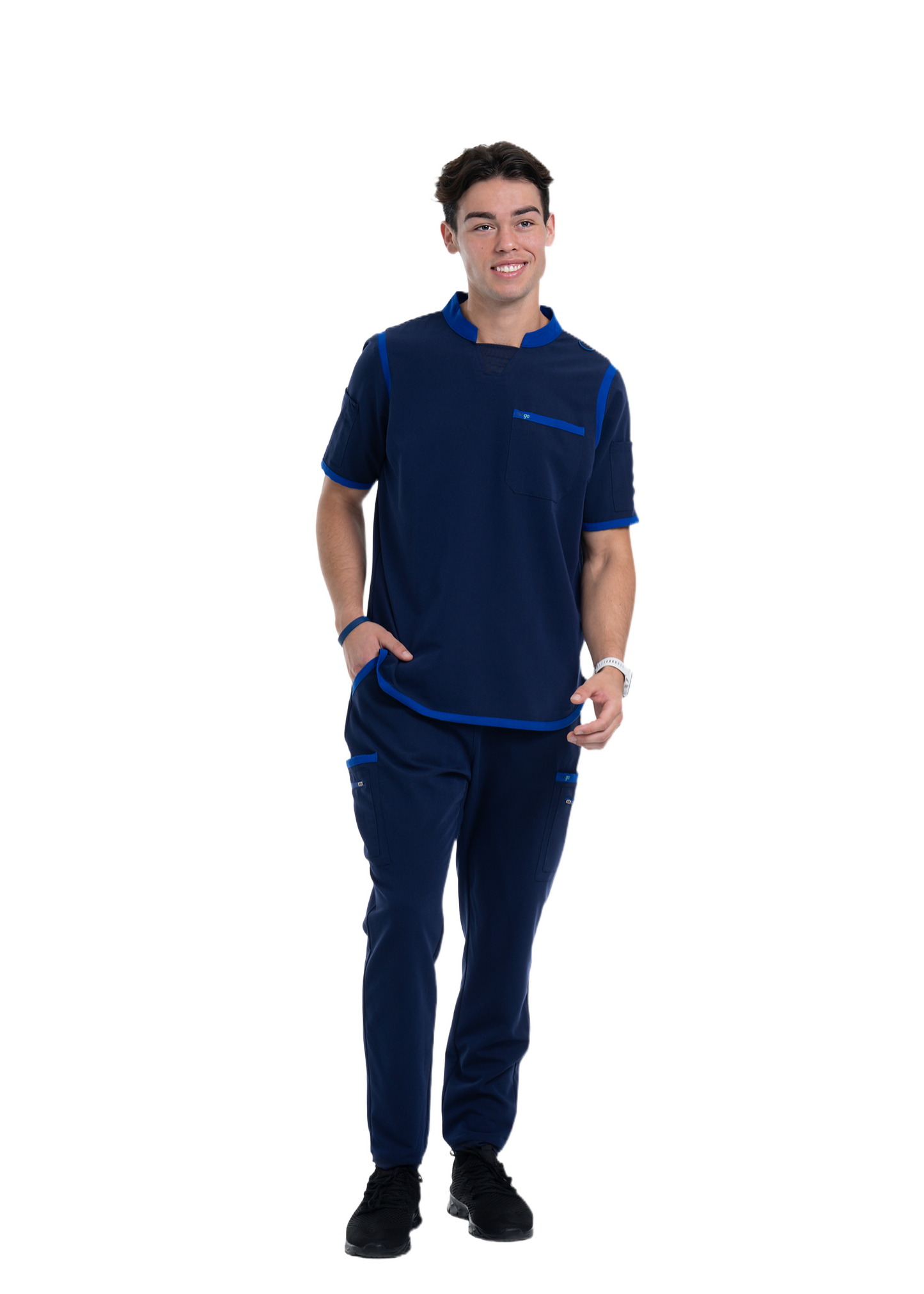 Men's Navy / Royal Blue Straight Leg Scrub Pants