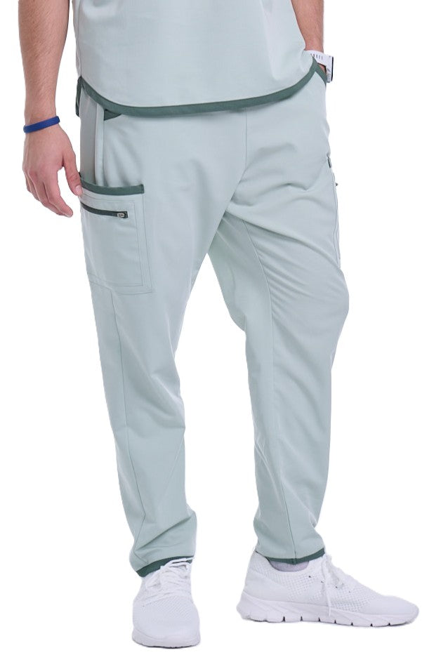 Men's Sea Green Straight Scrub Pants