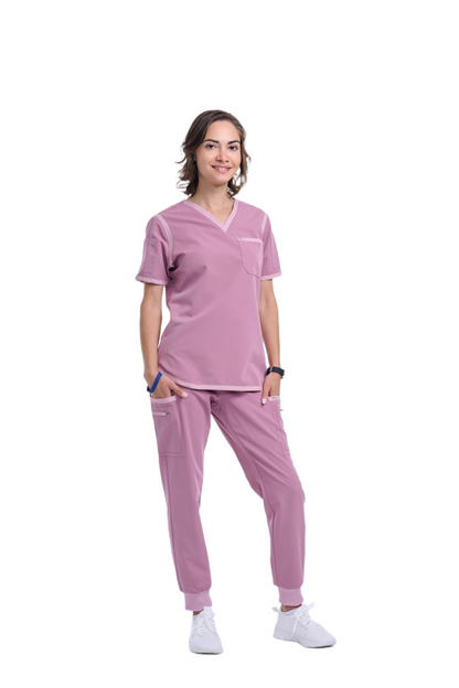 Women's Mauve / Light Mauve Jogger Scrub Pants