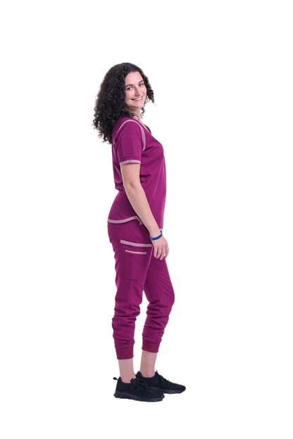 Women's Raspberry Pink / Mauve Jogger Scrub Pants
