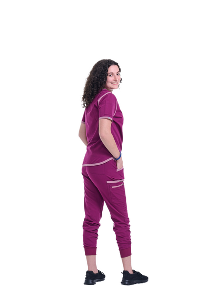 Women's Raspberry Pink / Mauve Jogger Scrub Pants