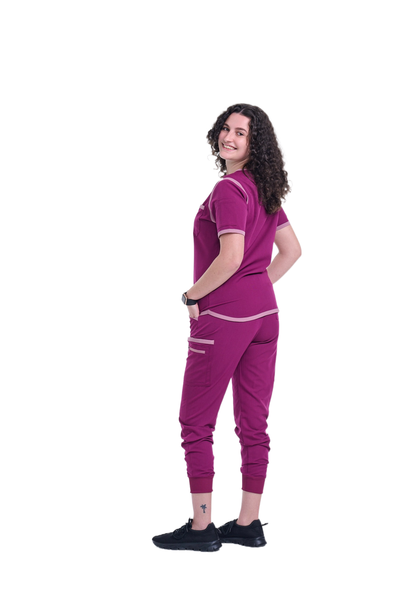 Women's Raspberry Pink / Mauve Jogger Scrub Pants