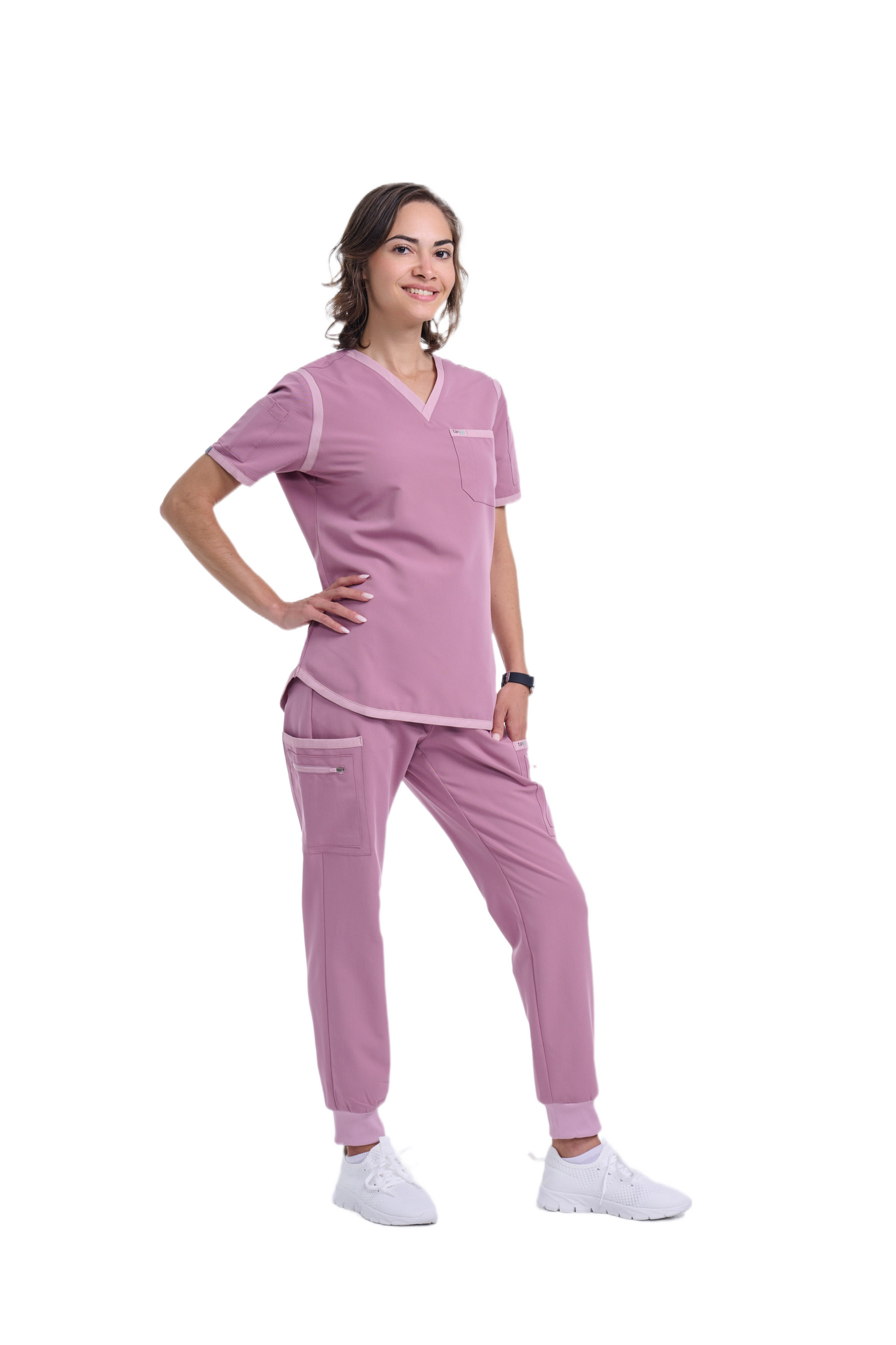 Women's Mauve / Light Mauve Straight Leg Scrub Pants