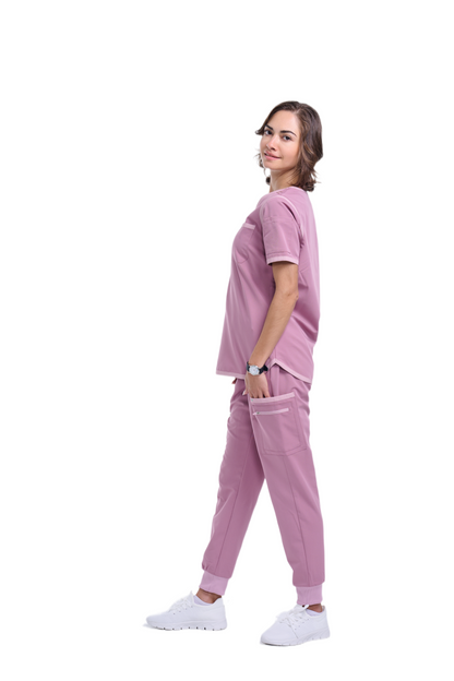 Women's Mauve / Light Mauve Straight Leg Scrub Pants