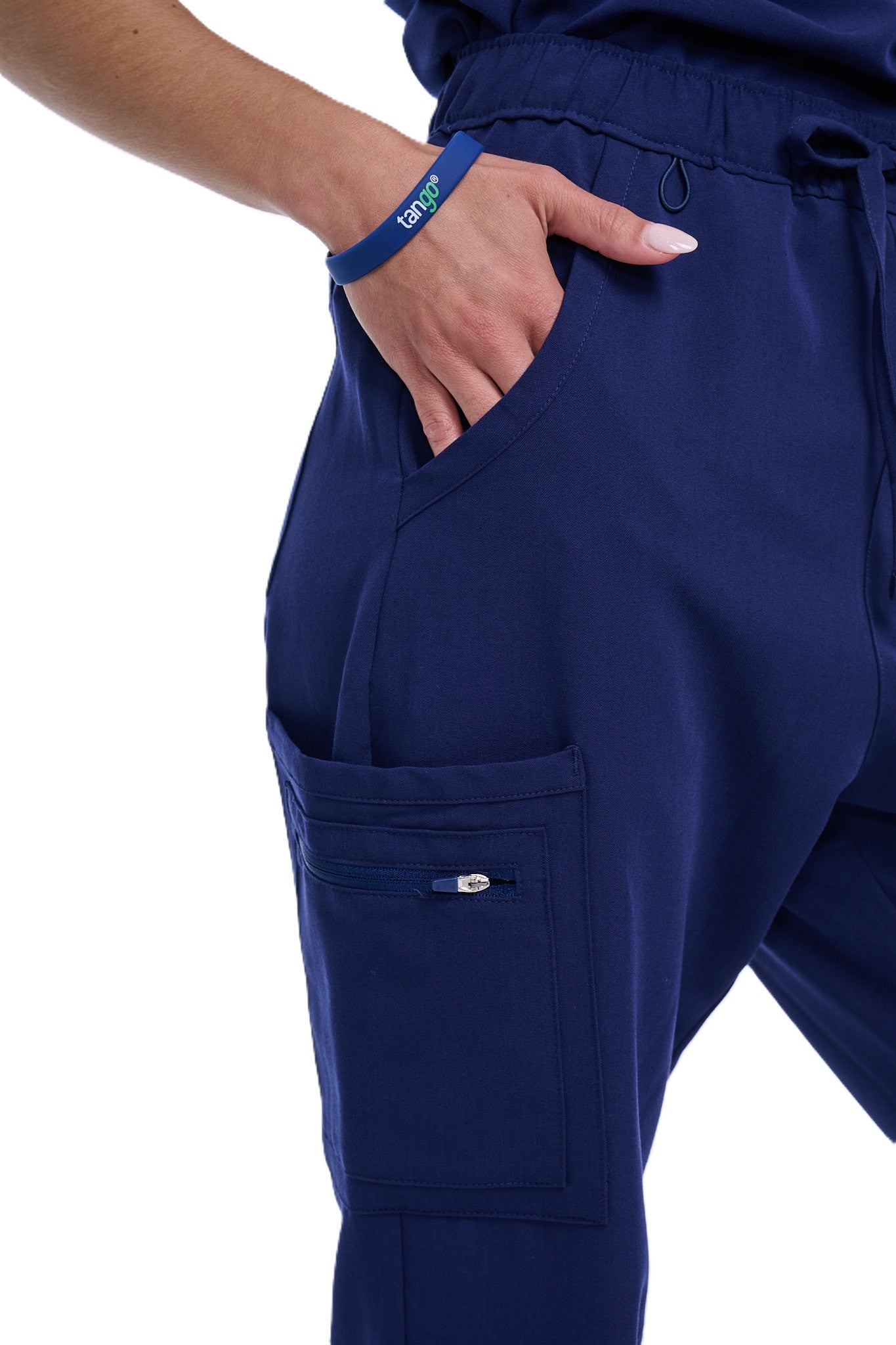 Women's Navy Blue Straight Scrub Pants