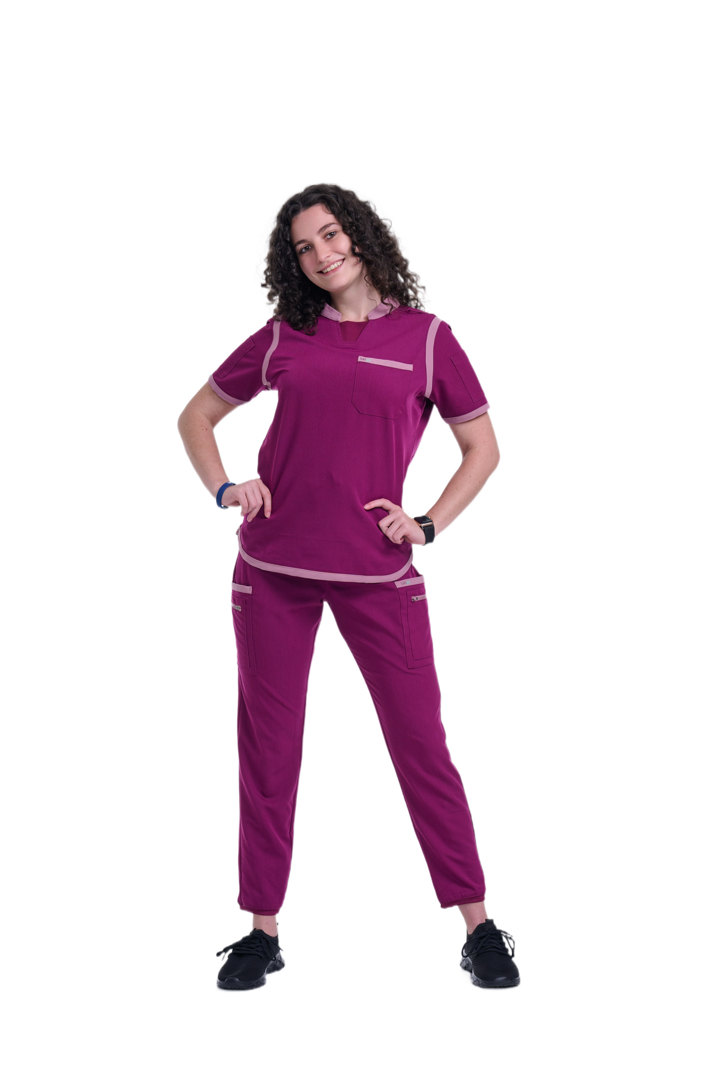 Women's Raspberry Pink / Mauve Straight Leg Scrub Pants