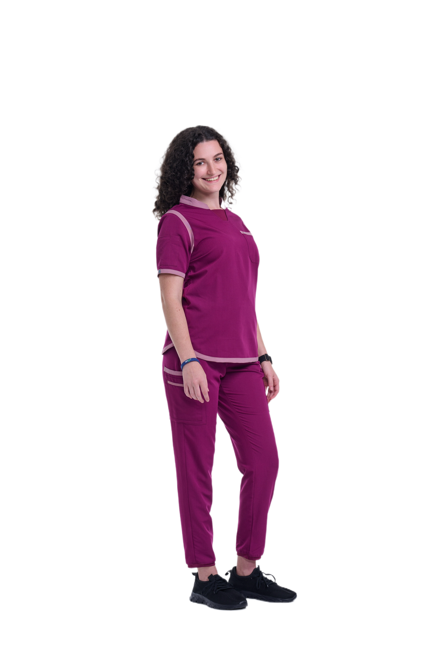 Women's Raspberry Pink / Mauve Straight Leg Scrub Pants