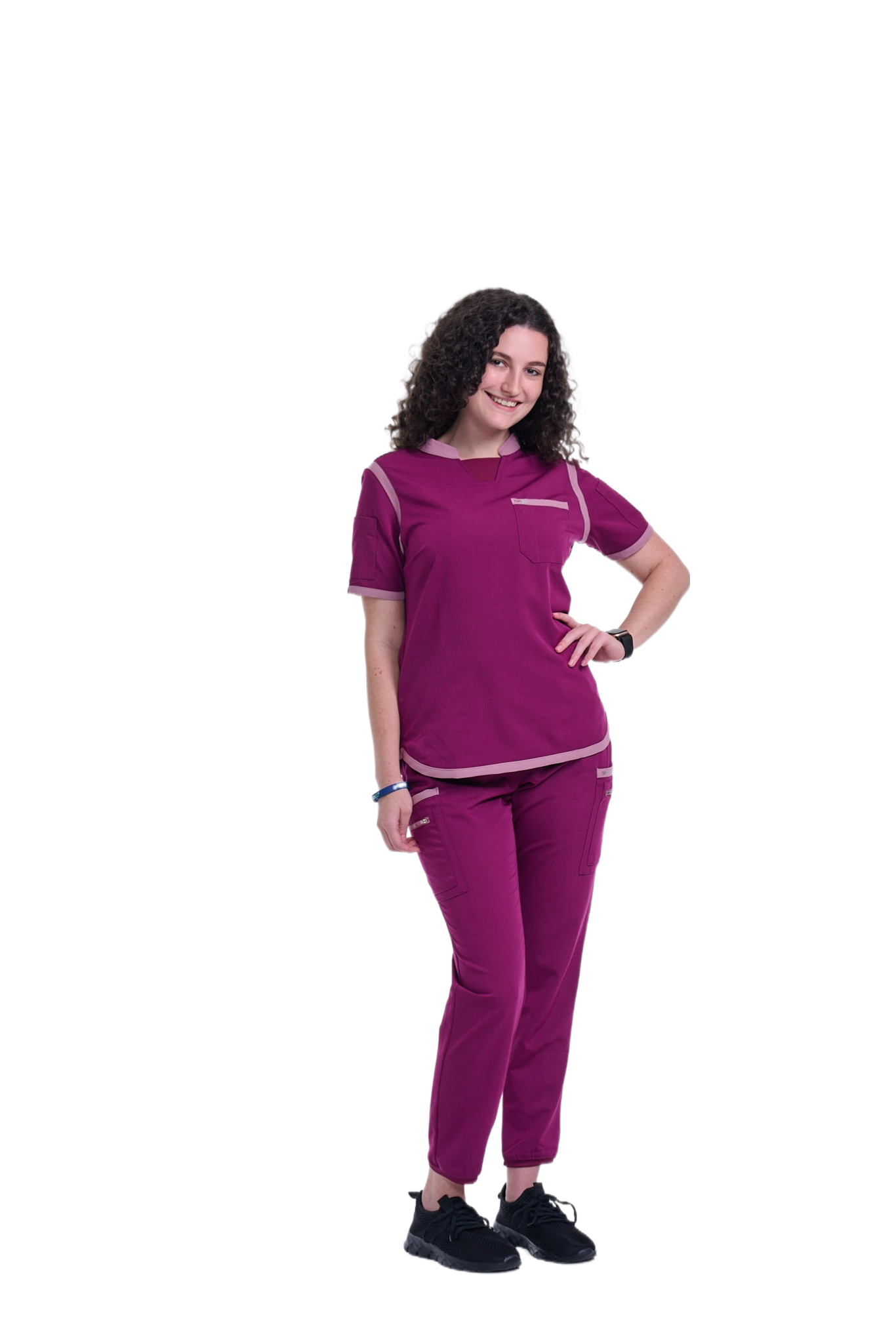 Women's Raspberry Pink / Mauve Straight Leg Scrub Pants