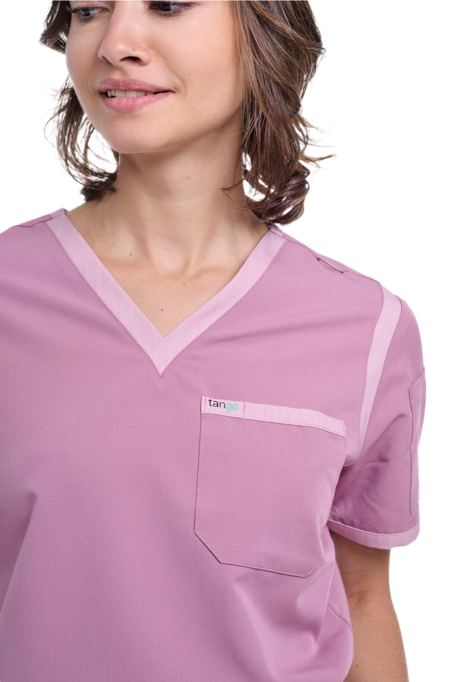 Women's Mauve / Light Mauve V-Neck Scrub Top